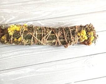 Flowers Smudge Sticks,LAVENDER Smudge Stick, Smudge sticks,Energy Cleanser,Smoke Bundle,New Home,Smoke Cleansing Burn,Bundle Herb Wand