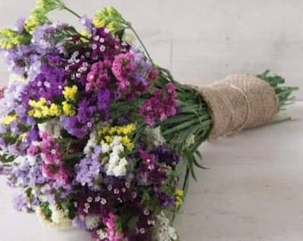 Dry bouquet of statics,dried flowers,bright dried bouquet,filler for vases, Real Dried Flowers,Rustic dried flower, Rustic dried bouquet