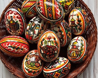 木製のイースターエッグウクライナのピサンカイースターギフト