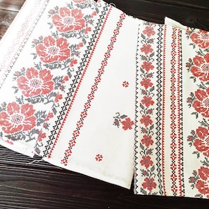 Linen towel, Christmas Mothers Gift, Ukrainian towel, Kitchen towel, Ukrainian pattern