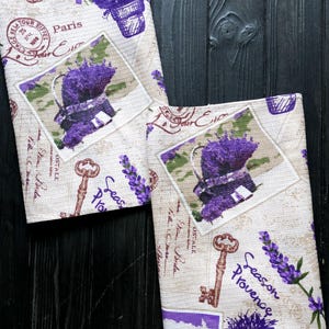 Set 2pcs lavender tea towel, Lavender Kitchen Tea Towels,Lavender Kitchen Decor,Gift for Kitchen,Kitchen Accessories, Lavender Hand Towel