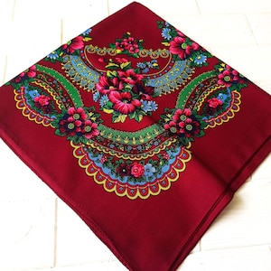 Ukrainian shawl,Ukrainian Scarf,Traditional scarf ukraine platok,Pray of Ukraine,Save Ukraine,Vintage shawl,Babushka Scarf, Slavic Shawl