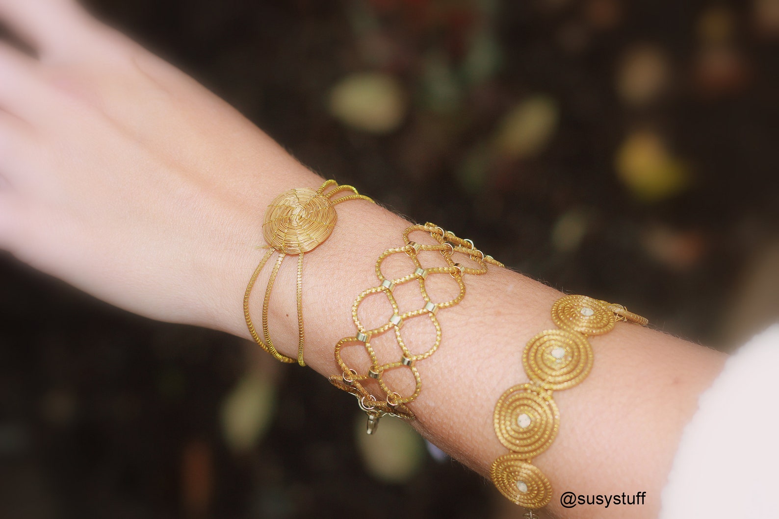 Golden Grass Cuff Bracelet Six Styles/ Capim Dourado / Bracelets / Gold