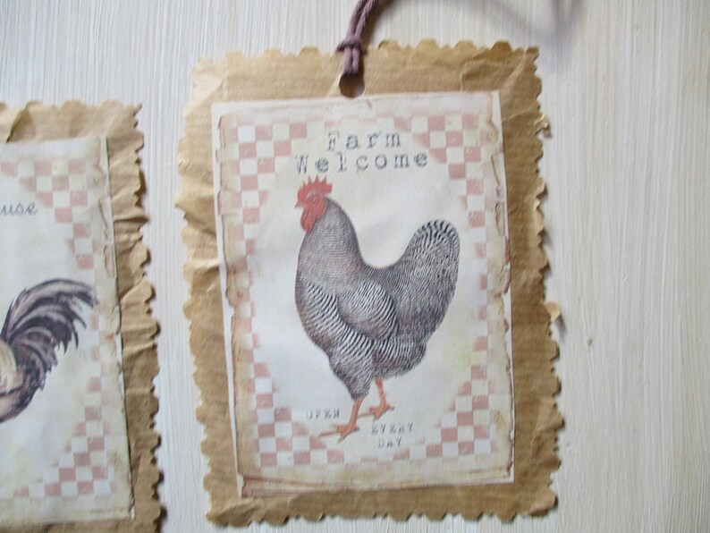 2 Pendants*Vintage*HAHN+Henne*Farm*Shabby Chic**SET 17*