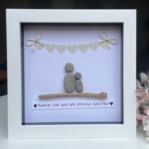 Auntie pebble art gift, gift for Auntie, Auntie Frame, Gift For Her, personalised auntie gift, pebble art frame, Pebble picture