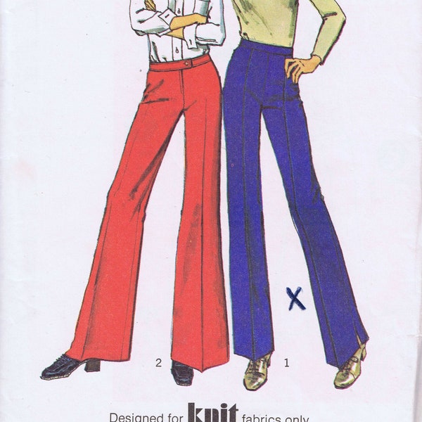 Simplicity 5188, 1970's Bell Bottom Trouser Pattern.