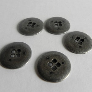 5, 4 boutons gris acier image 2