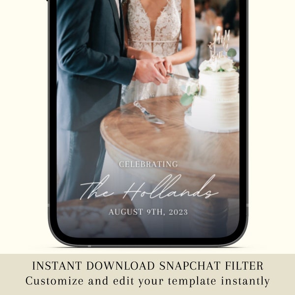 Wedding Snapchat Filter Instant Download | Wedding Snapchat GeoFilter 100% Editable Customizable Wedding Filter Wedding Snapchat Personalize