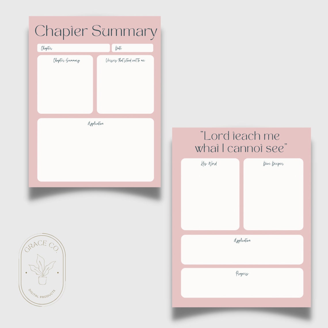 Printable Bible Study Notes Template Instant Download Bible Etsy