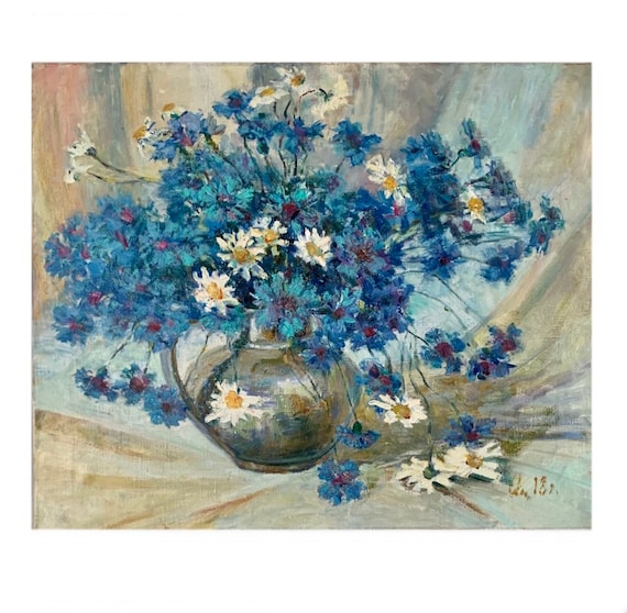 印象派 花の絵 陽だまりの花 手描き 肉筆 油絵 風景画 原画 油彩画 印象派