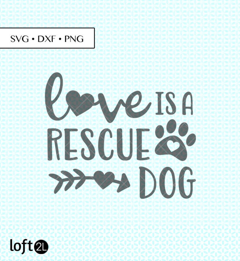 Download Rescue dog svg rescue dog love PNG rescue dog dxf animal | Etsy