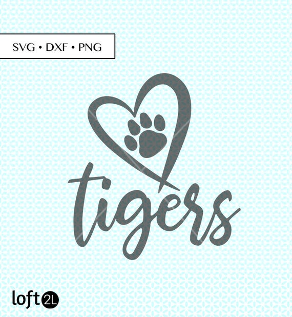 Tigers Love Svg Dxf Png Cut Files Tigers Ball Svg Tiger Etsy