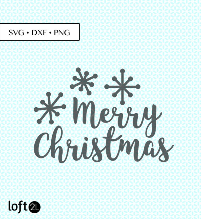 Download Merry Christmas snowflake SVG DXF png Cut Merry Christmas ...