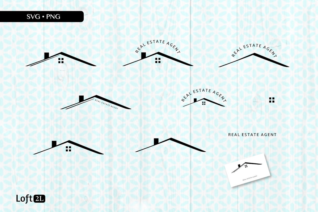 Realtor Real Estate Logo Bundle Svg, Real Estate Roof Logo Png, Real ...