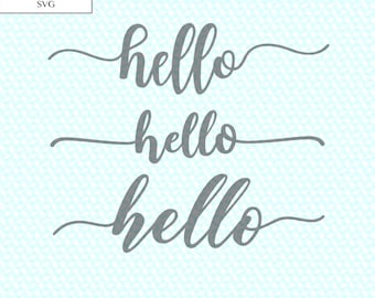Hello Script Svg - Etsy