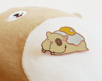 Hamster & Eier Emaille Pin, Frühstück Essen, Hamster