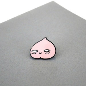 Pervy Peach / Peachy Hard Enamel Lapel Pin // Kawaii, Cute, Japanese ...