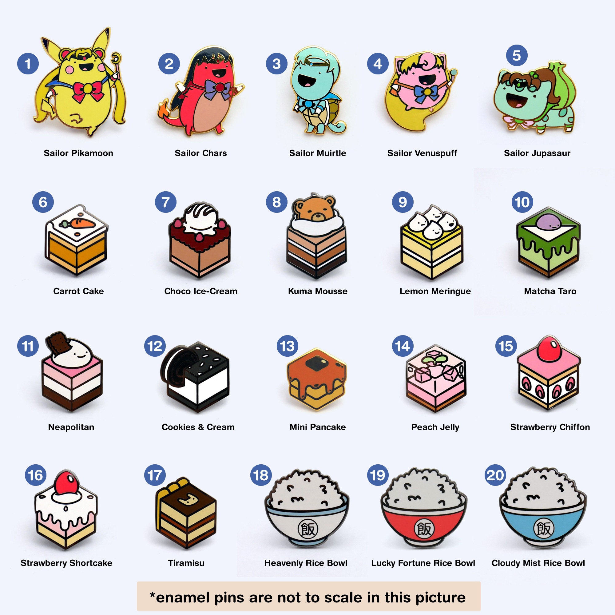 Inomnom Pin Bundles - Mix & Match All Enamel Pins! // Chibi