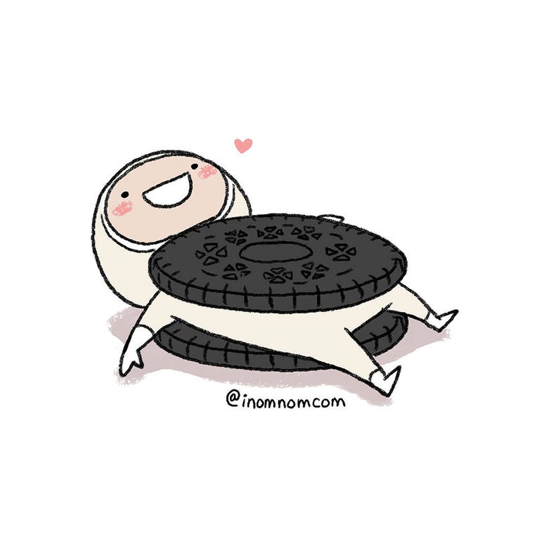 kawaii Oreo Canvas Pouch snack cookie cookies food sweet accessory makeup bag pencil case dessert cake cute