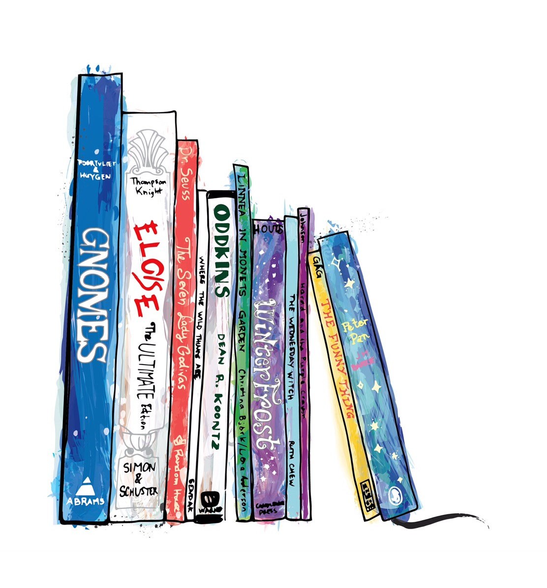 Book Spines Children's Reads Etsy