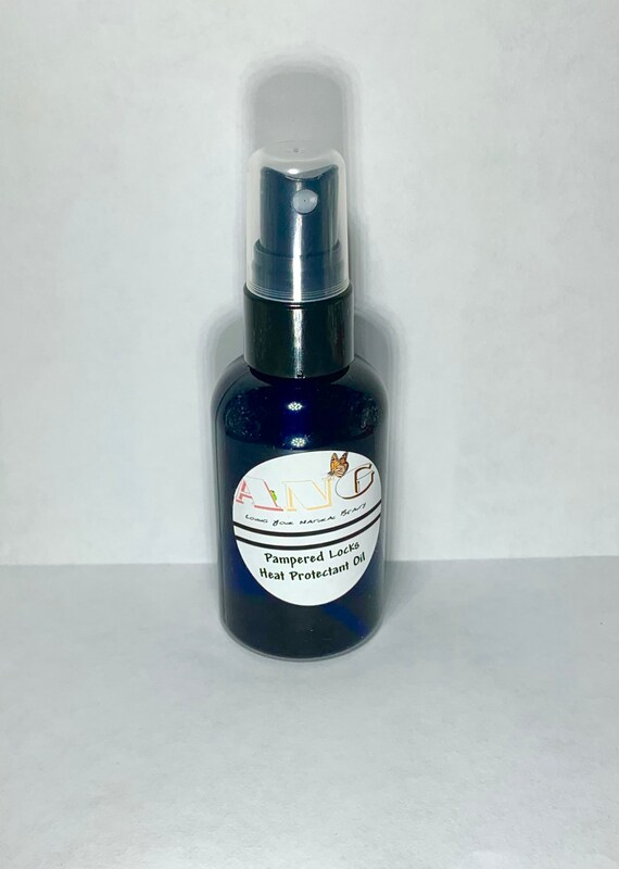 Pampered Locks Heat Protectant Oil Etsy