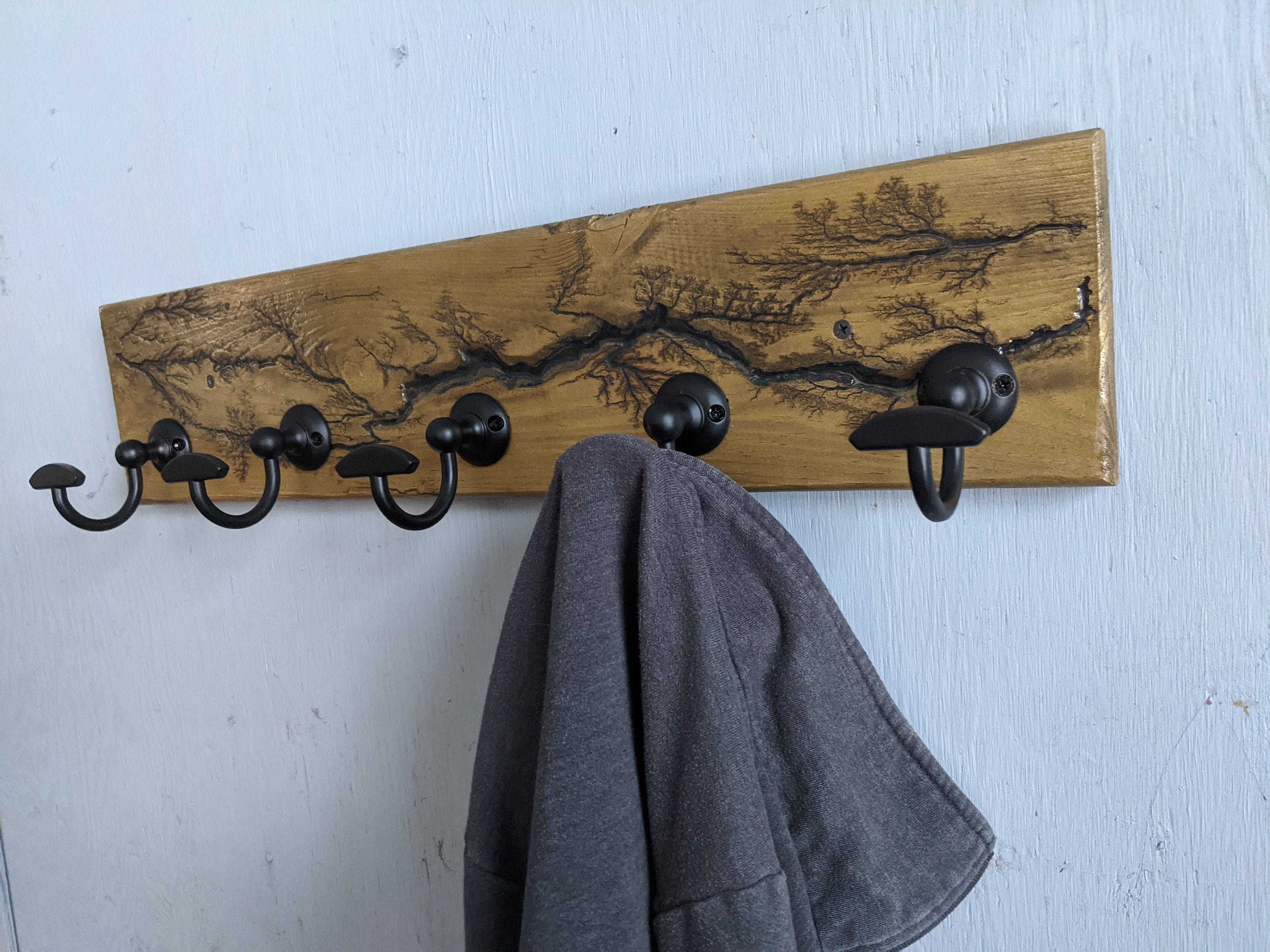 24 Black Hills Gold Electrocuted Coat Rack Wall Etsy