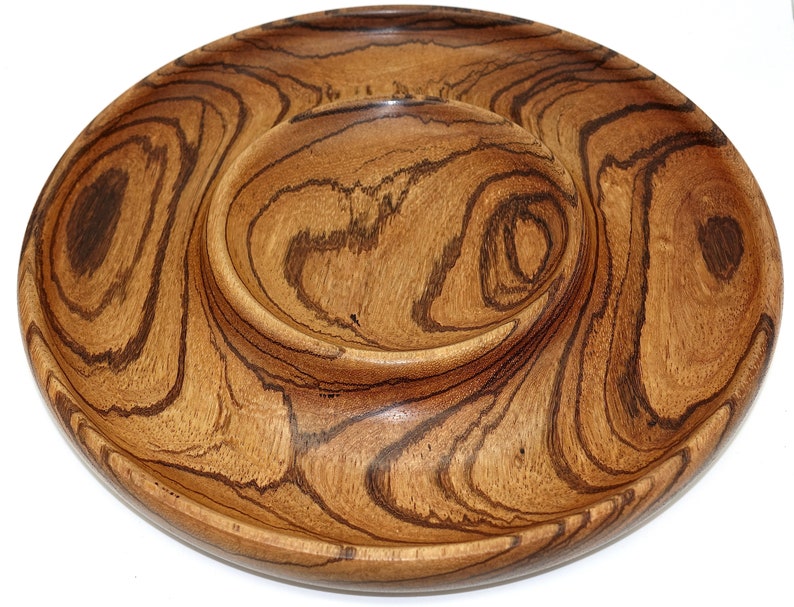 Zebra Wood Large Bowl Rustic Double Bowl for Decor Farmhouse Etsy