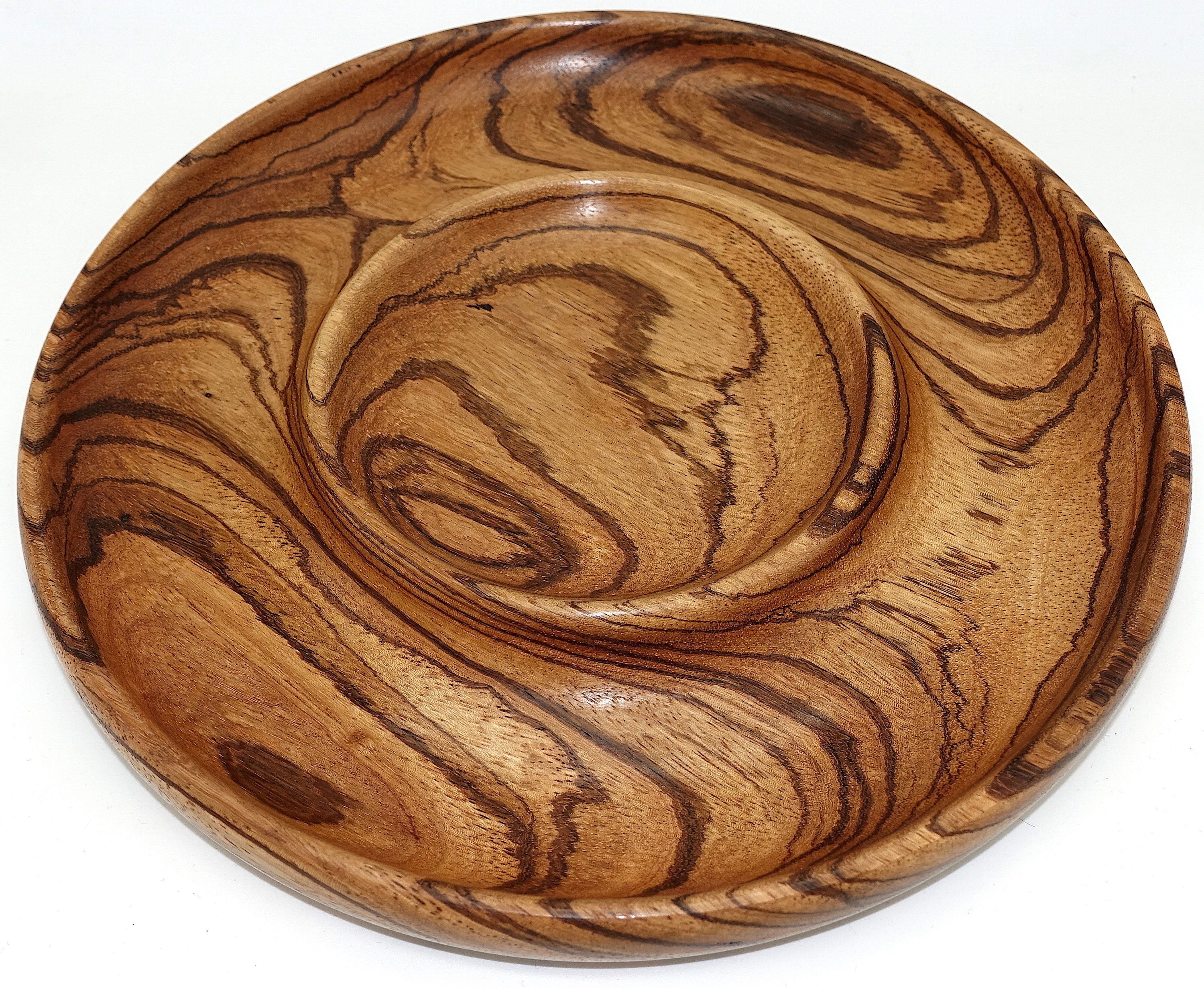 Zebra Wood Large Bowl Rustic Double Bowl for Decor Farmhouse Etsy UK