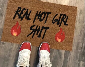 REAL HOT boy/girl SHIT Mat| funny doormat | housewarming gift