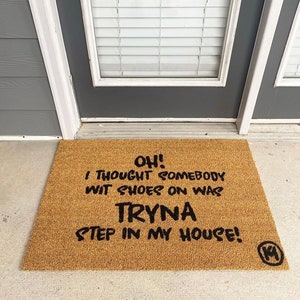 Oh No Shoes Mat Doormat | funny doormat | housewarming gift Mat Dome decor
