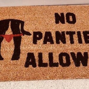 No Panties Allowed Mat| funny doormat | housewarming gift