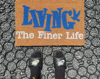 Living the Finer Life | Sorority doormat | housewarming gift |Zeta Phi Beta
