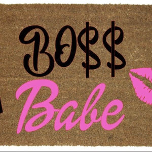 Boss Babe Mat doormat- funny doormat | housewarming gift | girl boss