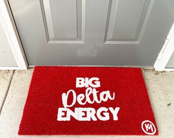 Big Delta Energy Mat- sorority doormat | housewarming gift| Delta Sigma Theta
