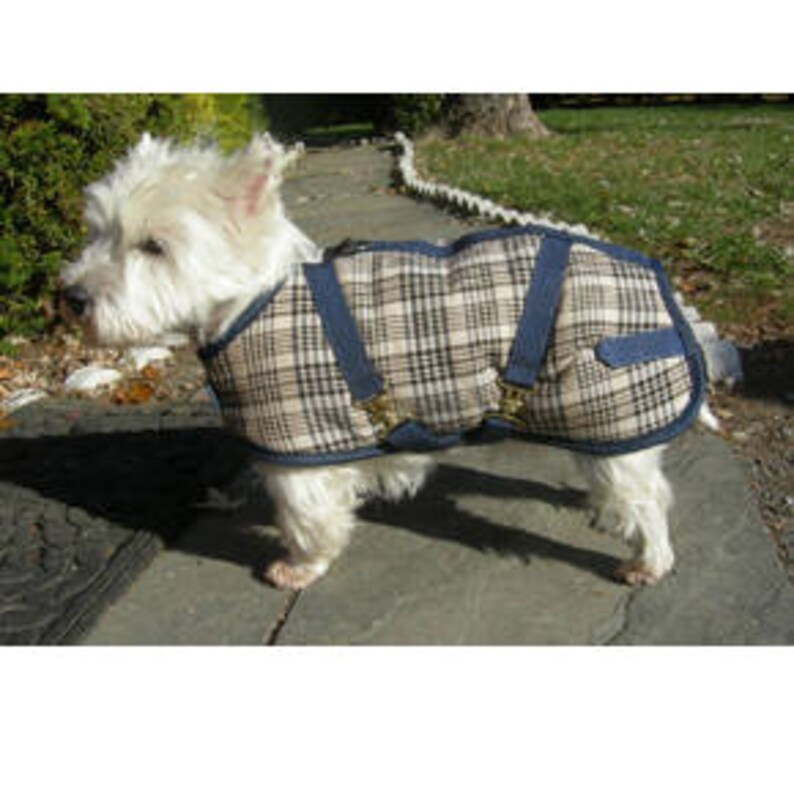Foggy Mountain Dog Coat Personalized Embroidery Plaid or Etsy