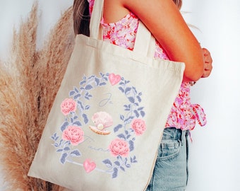 Coquette Tote Bag Aesthetic Lolita Produce Bag Lolita Fashion Botanical Tote Bag Coquette Clothing Nature Tote Bag Aesthetic Tote Bag