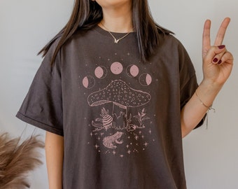 Pilz Shirt Frosch Shirt Cottagecore Frosch Frosch TShirt Goblincore Kleidung Pilz T Shirt Niedlich Frosch Shirt Frosch Und Kröten Shirt Pilz Top
