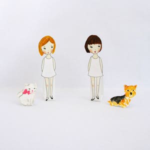Pierrette and Poppet Paper Dolls