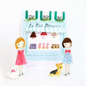 La Petit Patisserie- Paper Doll Background and Clothes Set