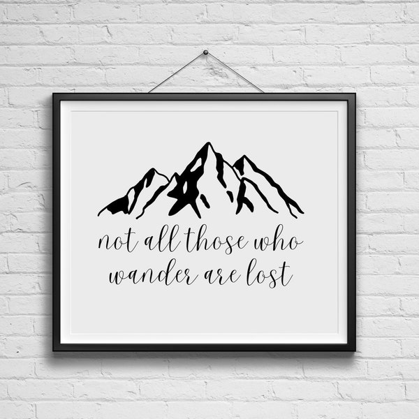 Not all those who wander are lost - Lord of the Rings - Digital Design Download for Decals, Iron-On and More (SVG, PNG, PDF)