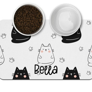 Personalized Pet Placemat, Cat Pet Feeding Mat, Pet Place Mat, Custom Pet Mat, Custom Pet Gifts, New Kitten Gift, Cat Feeding Mat