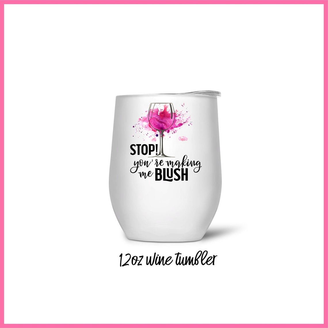 blush wine tumbler