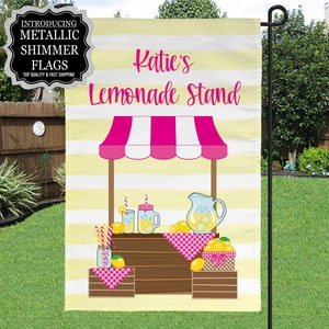 Personalized Lemonade Stand Flag, Summer Garden Flag, Lemonade Garden Flag, Porch Decor, Entry Flag, Yard Decor, Lemonade For Sale Flag