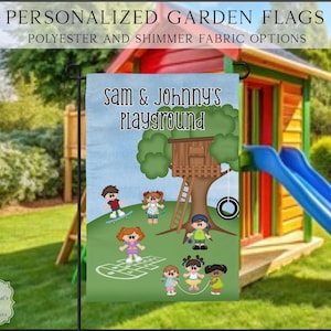 Kids Playground Flag, Kids Tree House Flag, Kids Fort Flag, Kids Clubhouse Flag, Yard Decor, Clubhouse Decor, Outdoor Flag, Playground Flag