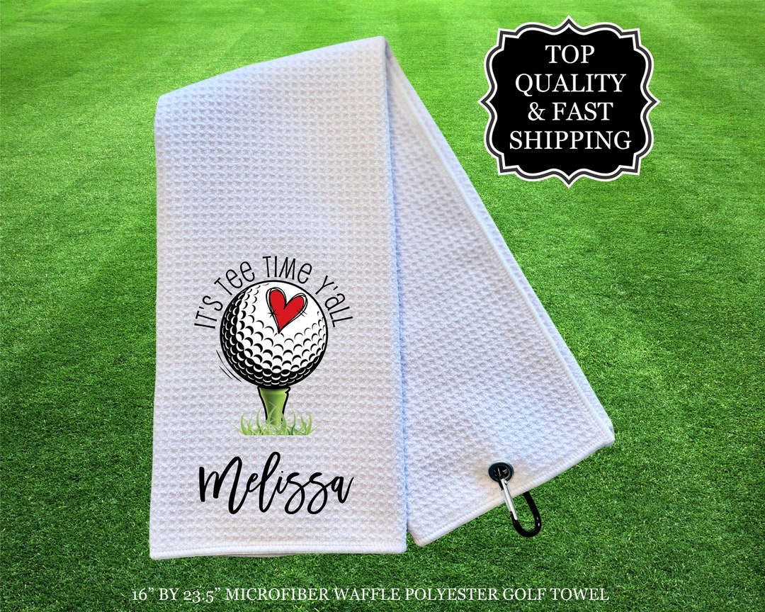 Personalized Golf Cart Towels, Custom Golf Towels for Her, Ladies Golf
