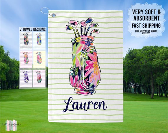 Personalized Ladies Golf Towel, Custom Golf Towels For Her, Ladies Golf Towel, Gift For Golfer, Custom Golf Towel, Personalized Golf Gifts