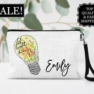 Let Your Light Shine Cosmetic Bag, Personalized Cosmetic Bag, Religious Verse Bag, Gifts For Her, Best Friend Gift Ideas, Matthew 5:16