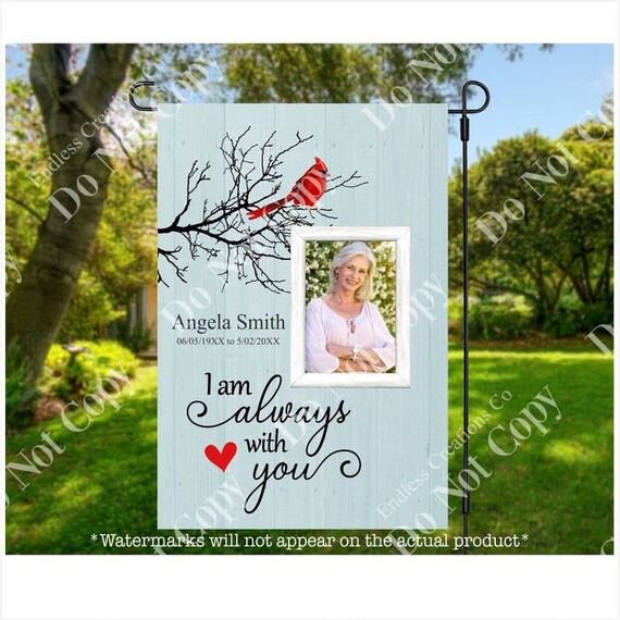 2 Person Tribute Memorial Photo Garden Flag