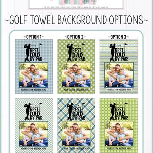 Best Dad By Par Golf Towel, Father's Day Gift, Golf Gift For Dad, Personalized Dad Golf Towel, Custom Towel For New Dad, Best Dad Golf Gift image 3