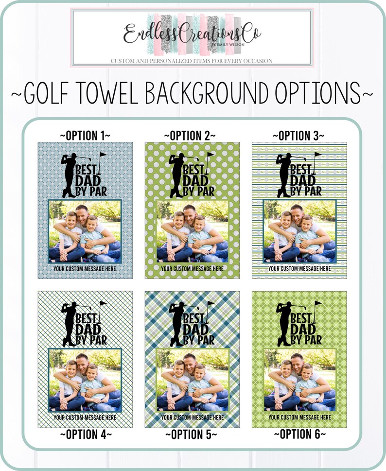 Best Dad By Par Golf Towel, Father's Day Gift, Golf Gift For Dad, Personalized Dad Golf Towel, Custom Towel For New Dad, Best Dad Golf Gift image 3
